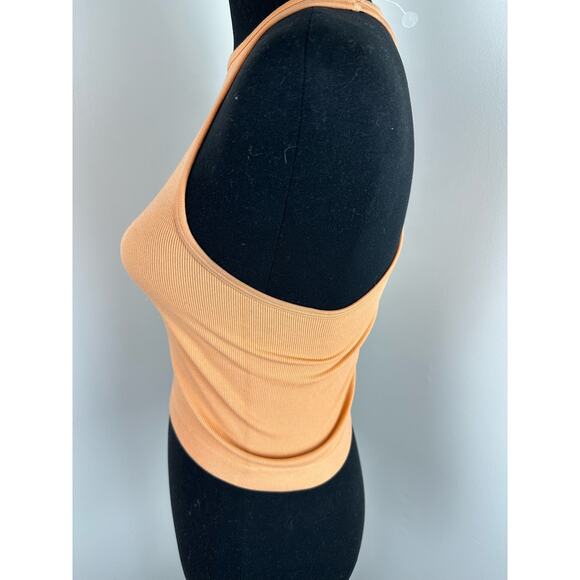 Pre-Loved Free People Movement Ribbed Tank Top - Orange Sherbet Small - Picture 3 of 7